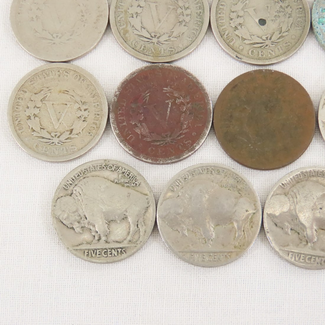 13 Liberty V, 5 Buffalo, & 1 Silver War Nickel - 9