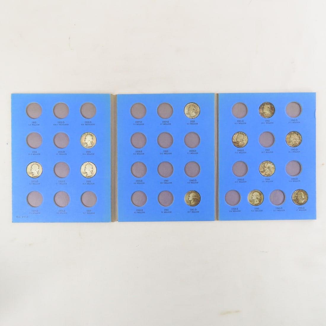$10.25 Face Silver Washington Quarters in 2 books - 2