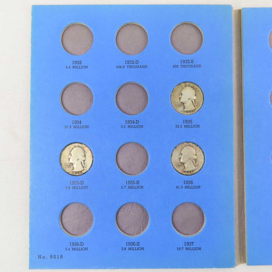 $10.25 Face Silver Washington Quarters in 2 books - 3