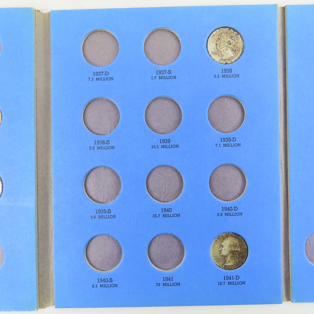 $10.25 Face Silver Washington Quarters in 2 books - 4