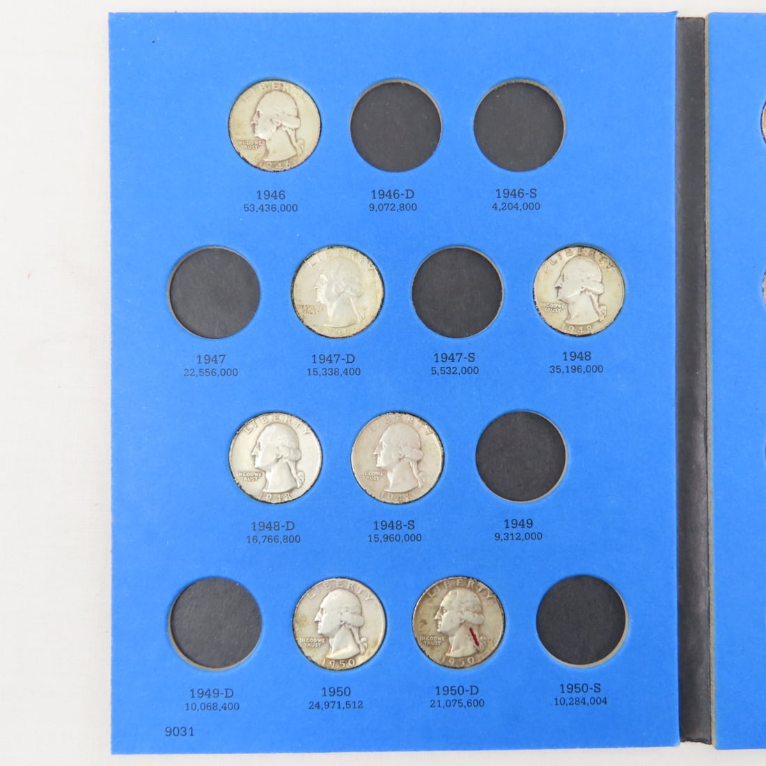 $10.25 Face Silver Washington Quarters in 2 books - 8