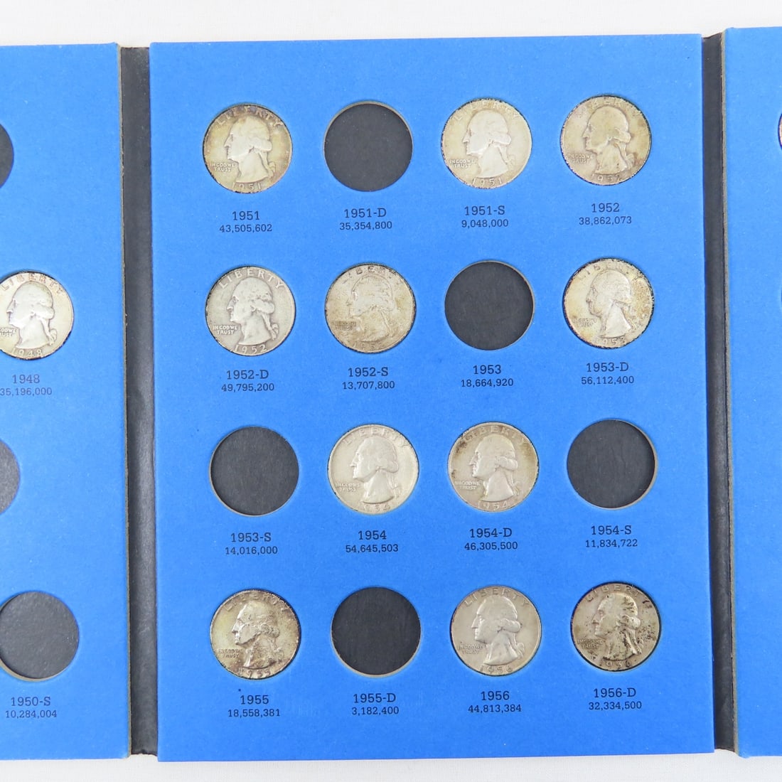 $10.25 Face Silver Washington Quarters in 2 books - 9