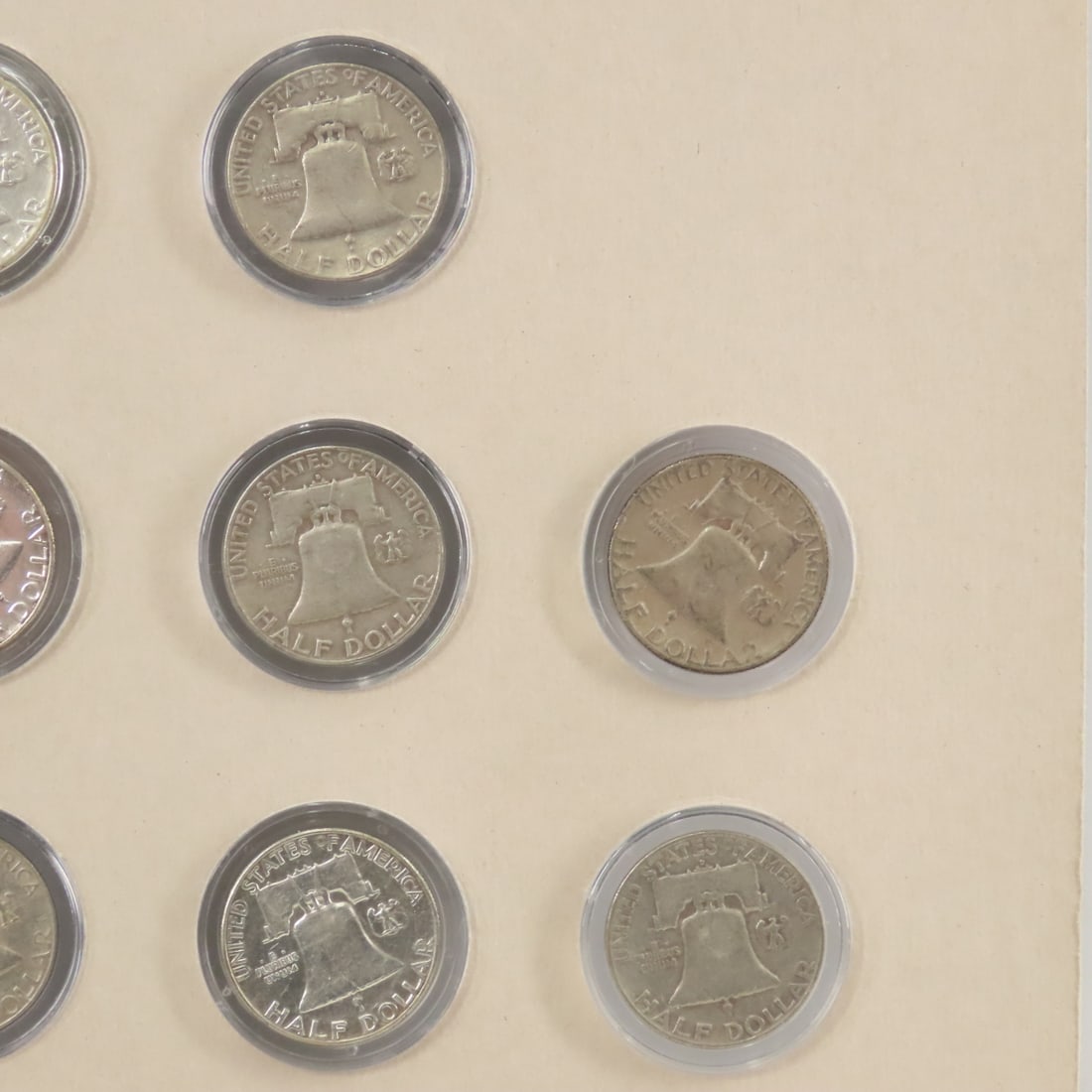 Complete Franklin Silver Half Dollar Collection - 10