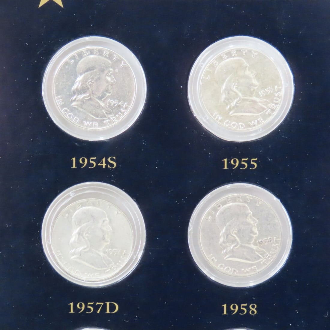 Complete Franklin Silver Half Dollar Collection - 12