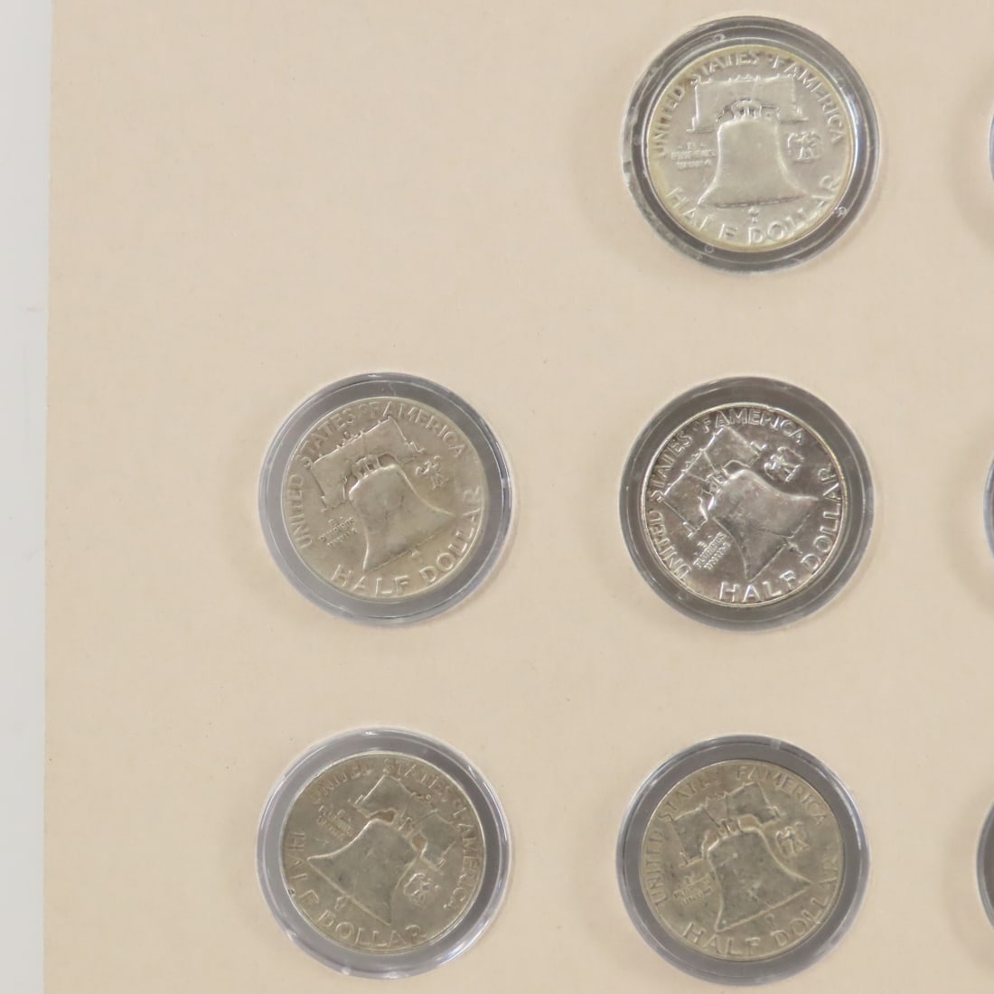Complete Franklin Silver Half Dollar Collection - 8