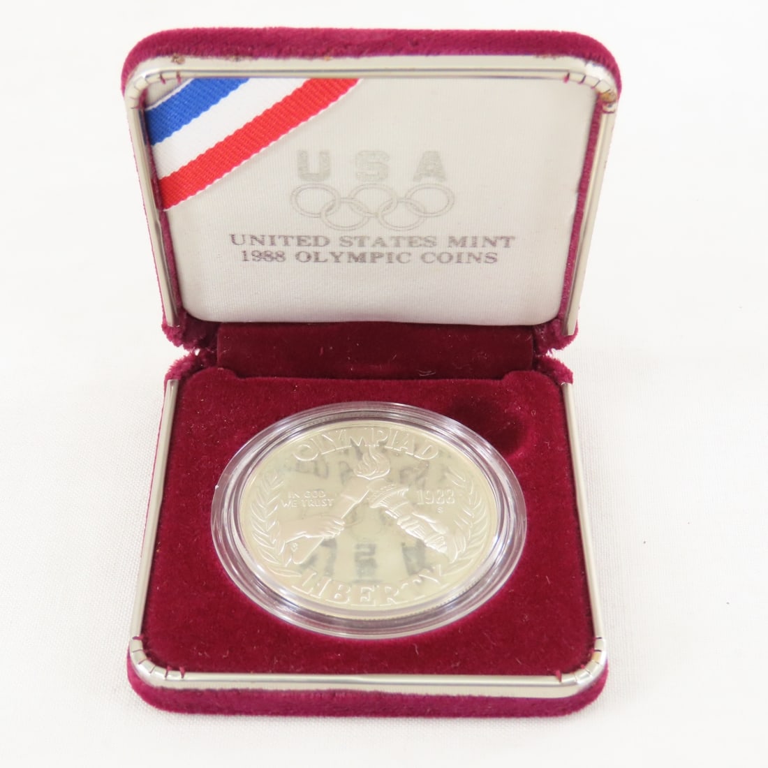 1988 S Olympic Silver Dollar & Half Dollar Proof - 2