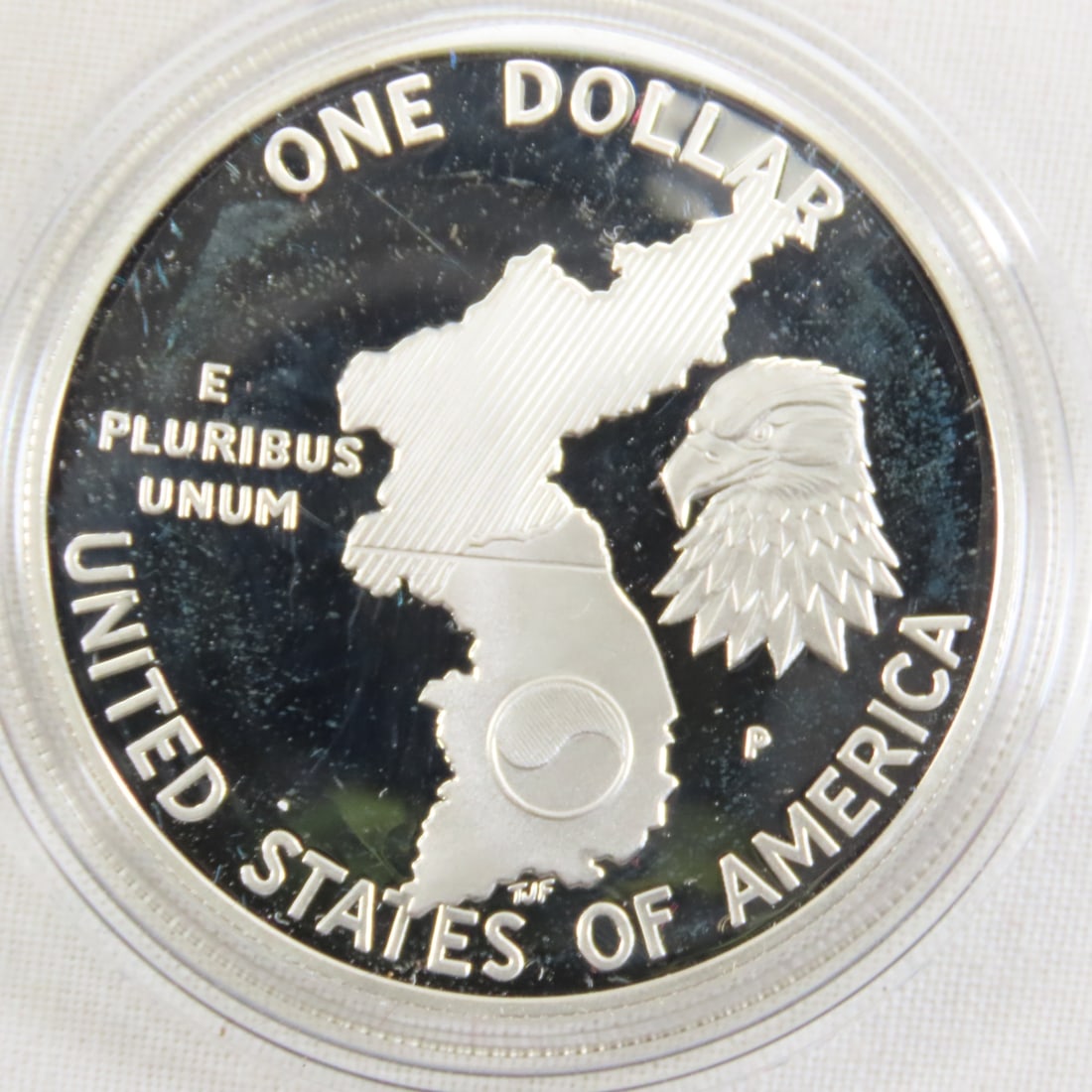 1991 P Korean War Memorial Silver Dollar Proof - 4