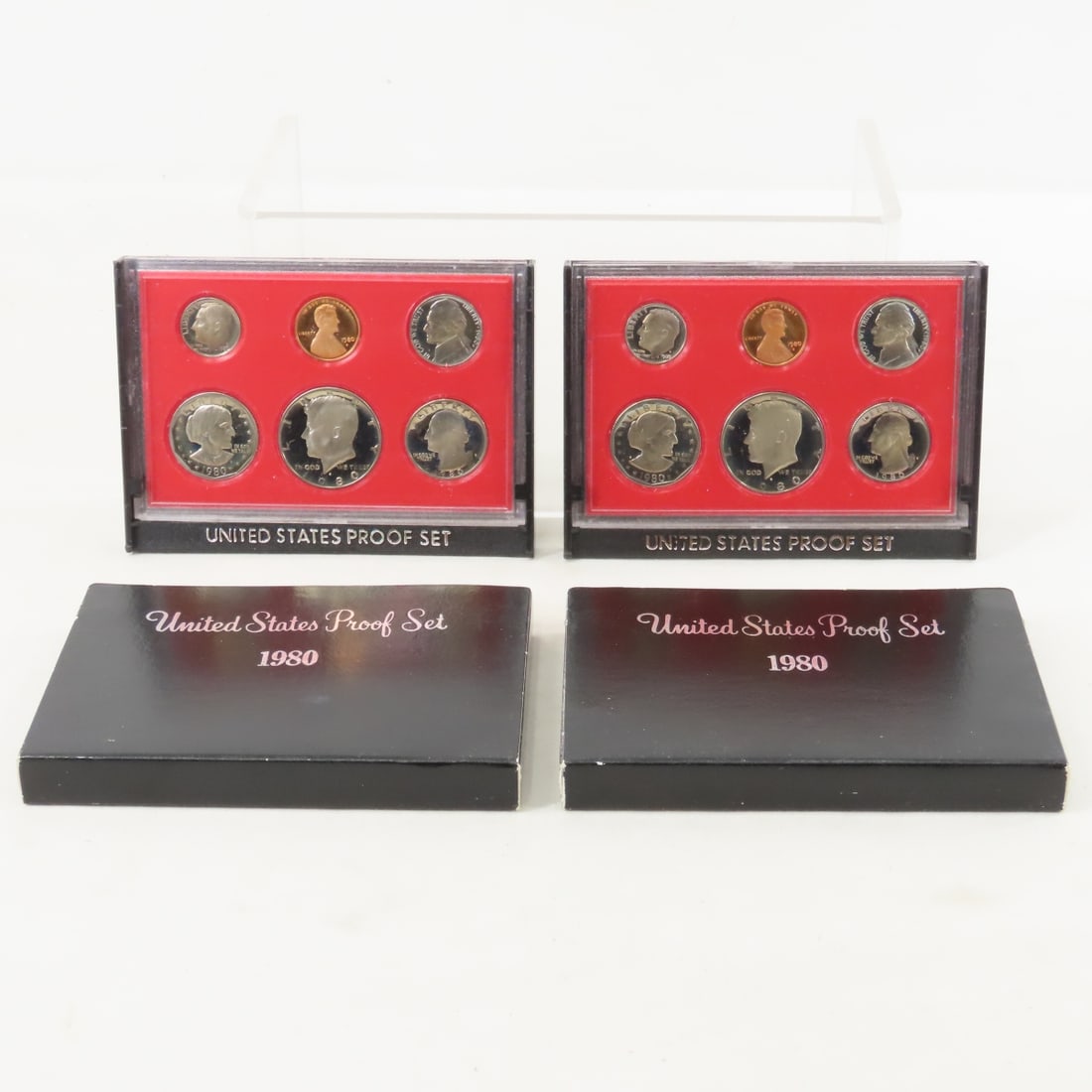18 US Proof Sets 2 x 1971, 74, 77, 79, 5 x 80 & 82 - 8