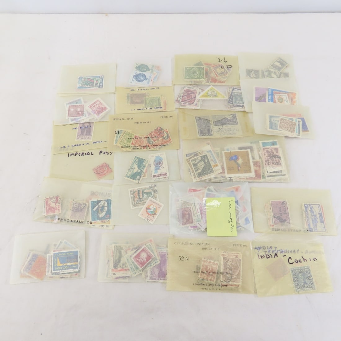 Collection of World Stamps in Glassine Envelopes - 10