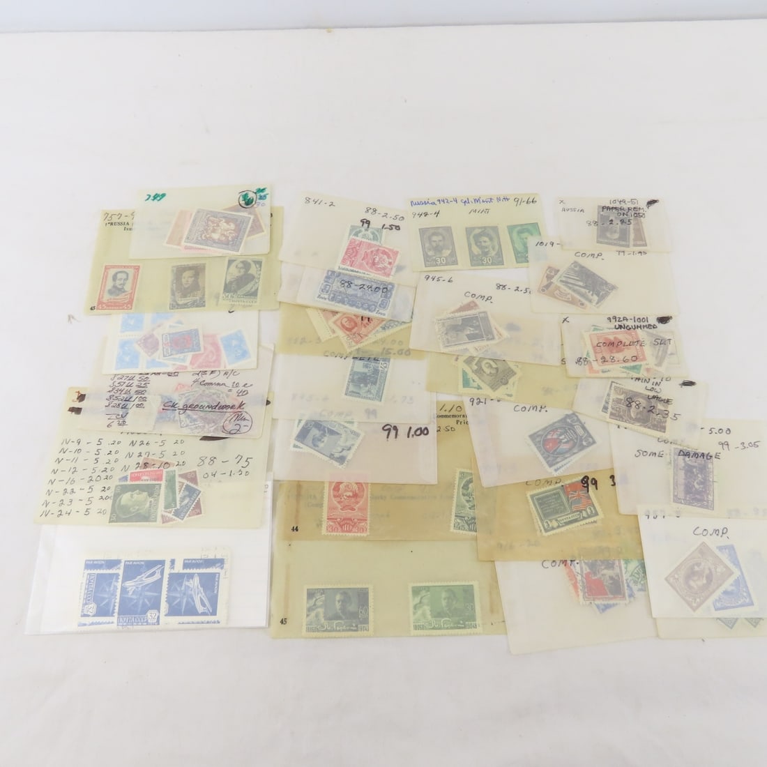 German, Polish, & Russian Stamps in Envelopes - 10