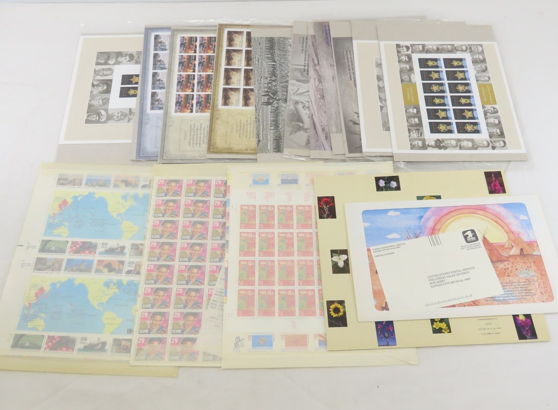 Collectible US MNH Complete Stamp Sheets: Collectible US MNH Complete Stamp Sheets - SIZE: 13x11x1", 1 LB All information and photos are intended to be as accurate as possible, but errors are possible. No item may be returned or refused