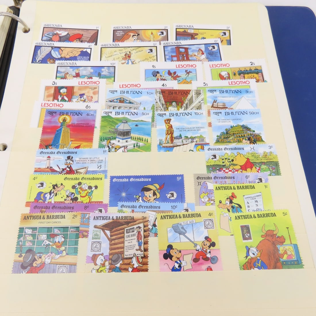 18 Stock Pages of Worldwide Disney Stamps - 16