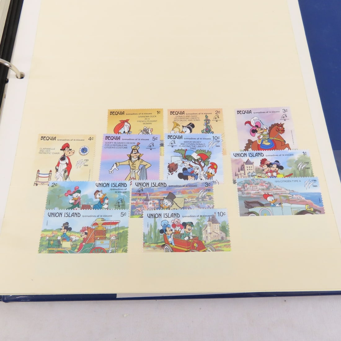18 Stock Pages of Worldwide Disney Stamps - 18