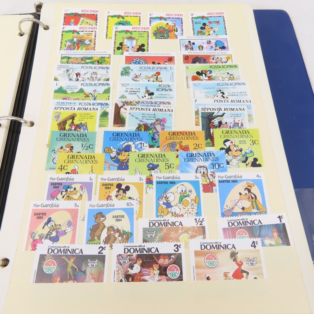 18 Stock Pages of Worldwide Disney Stamps - 9
