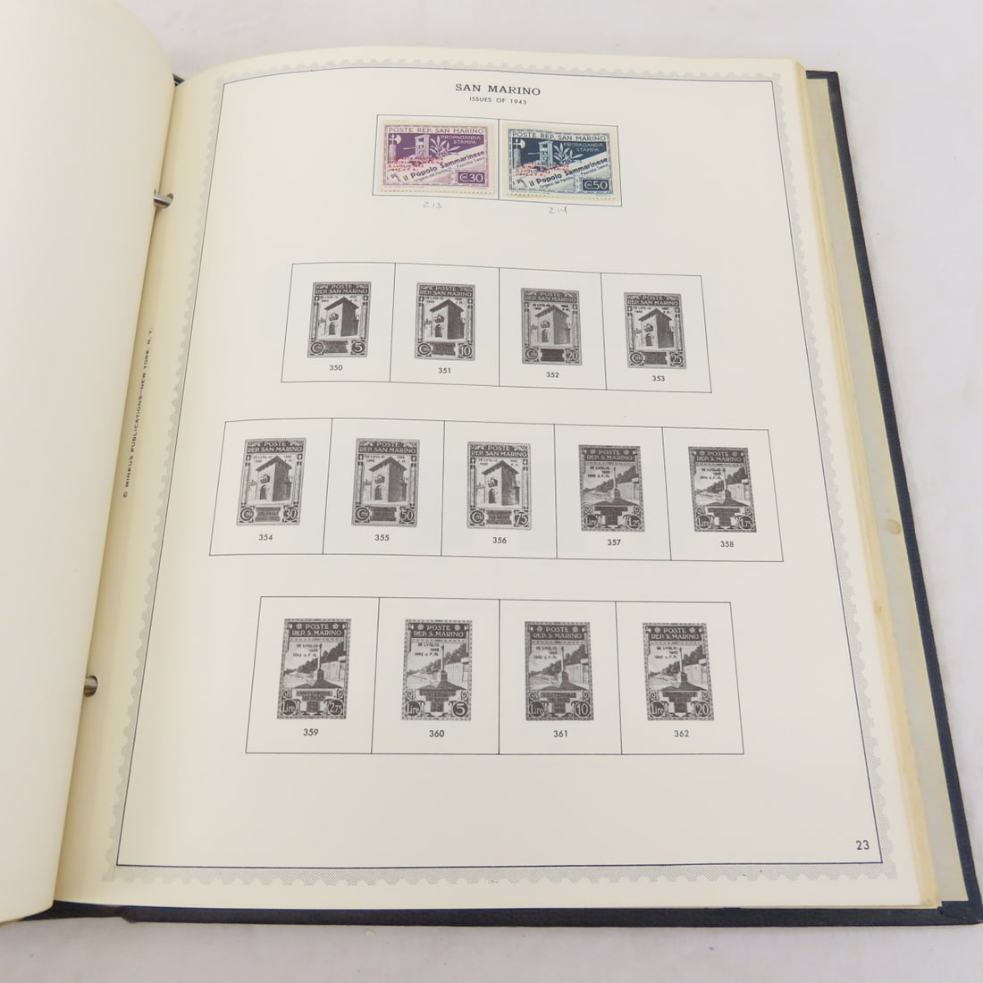 San Marino Stamp Album - hinge less mounts - 4