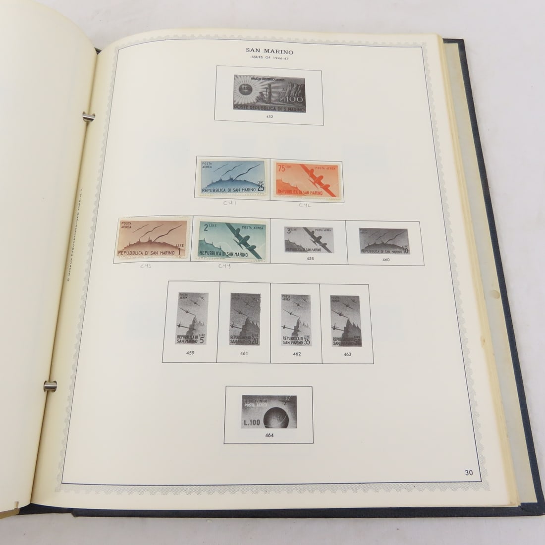 San Marino Stamp Album - hinge less mounts - 6