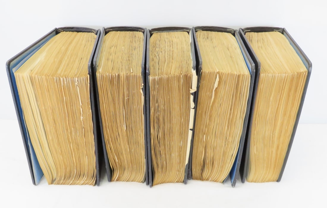 "The Supreme Global Stamp Album" 5 Volume Set: "The Supreme Global Stamp Album" 5 Volume Set - World stamps mostly collected between 1960 and 1980, hinge mounted stamps throughout the album, Mixture of CTO, Used, and Mint. LOT SIZE: 20x13x12", 46 