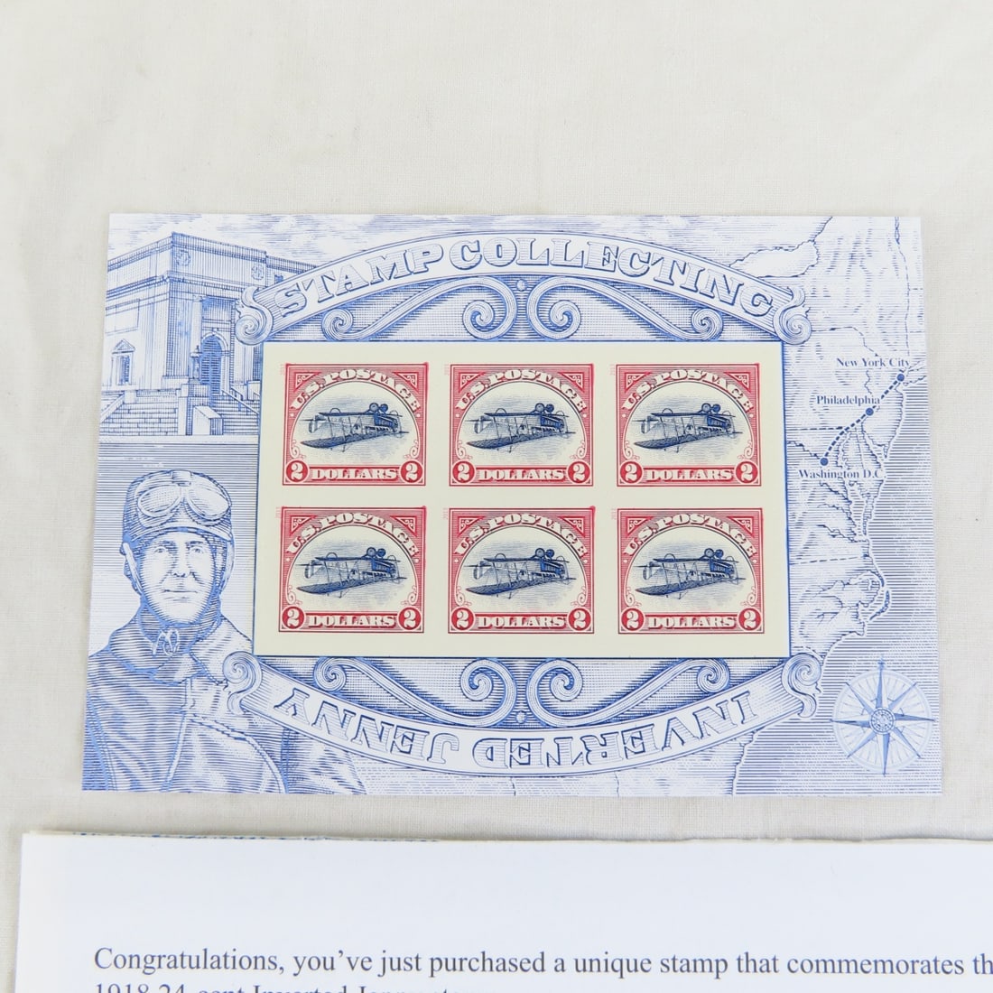 5 Sets Commemorative Inverted Jenny Stamp Sheets - 3