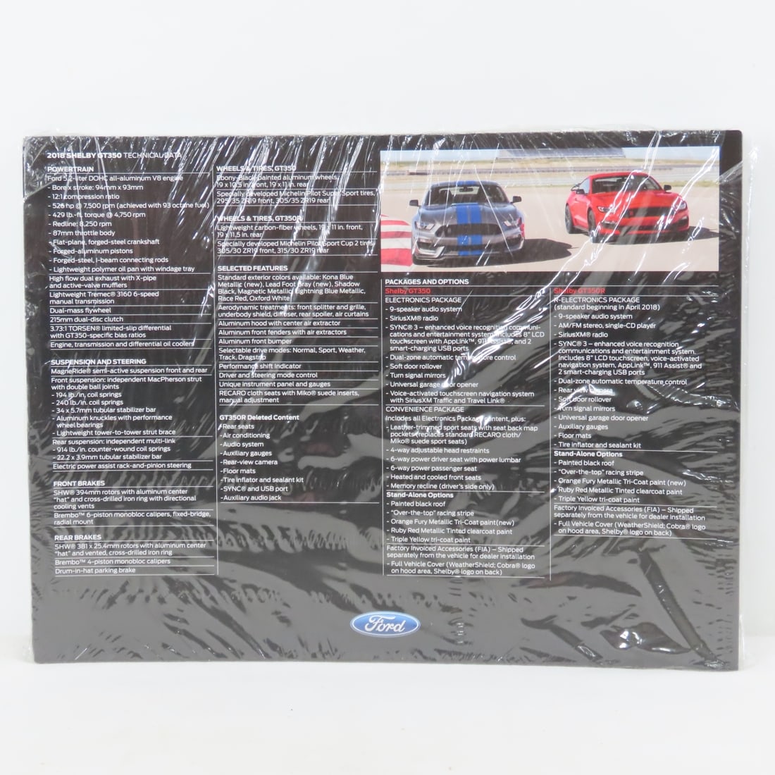 50 Shelby GT 350 2018 Brochures & Card Holder - 11