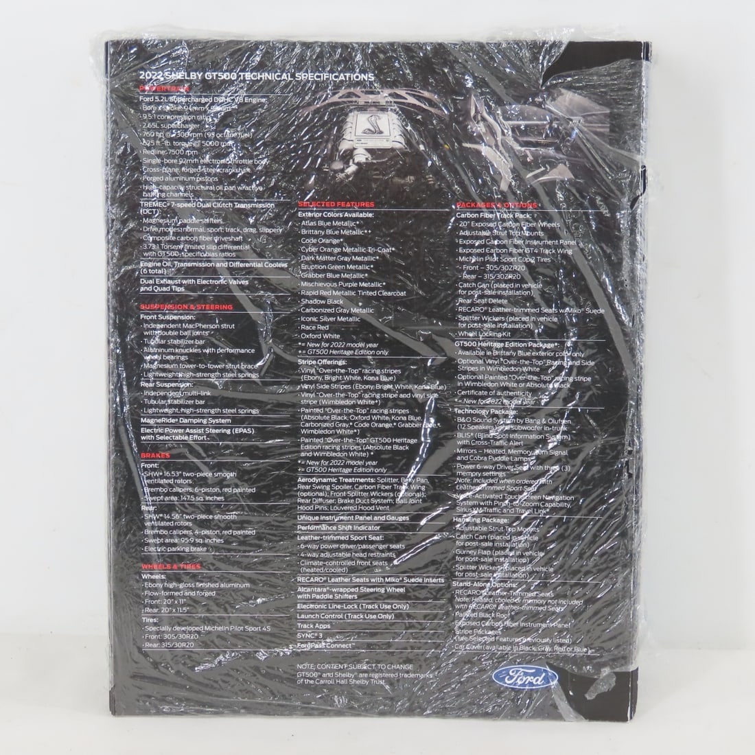 50 Shelby GT 500 2022 Brochures & Paperweight - 9