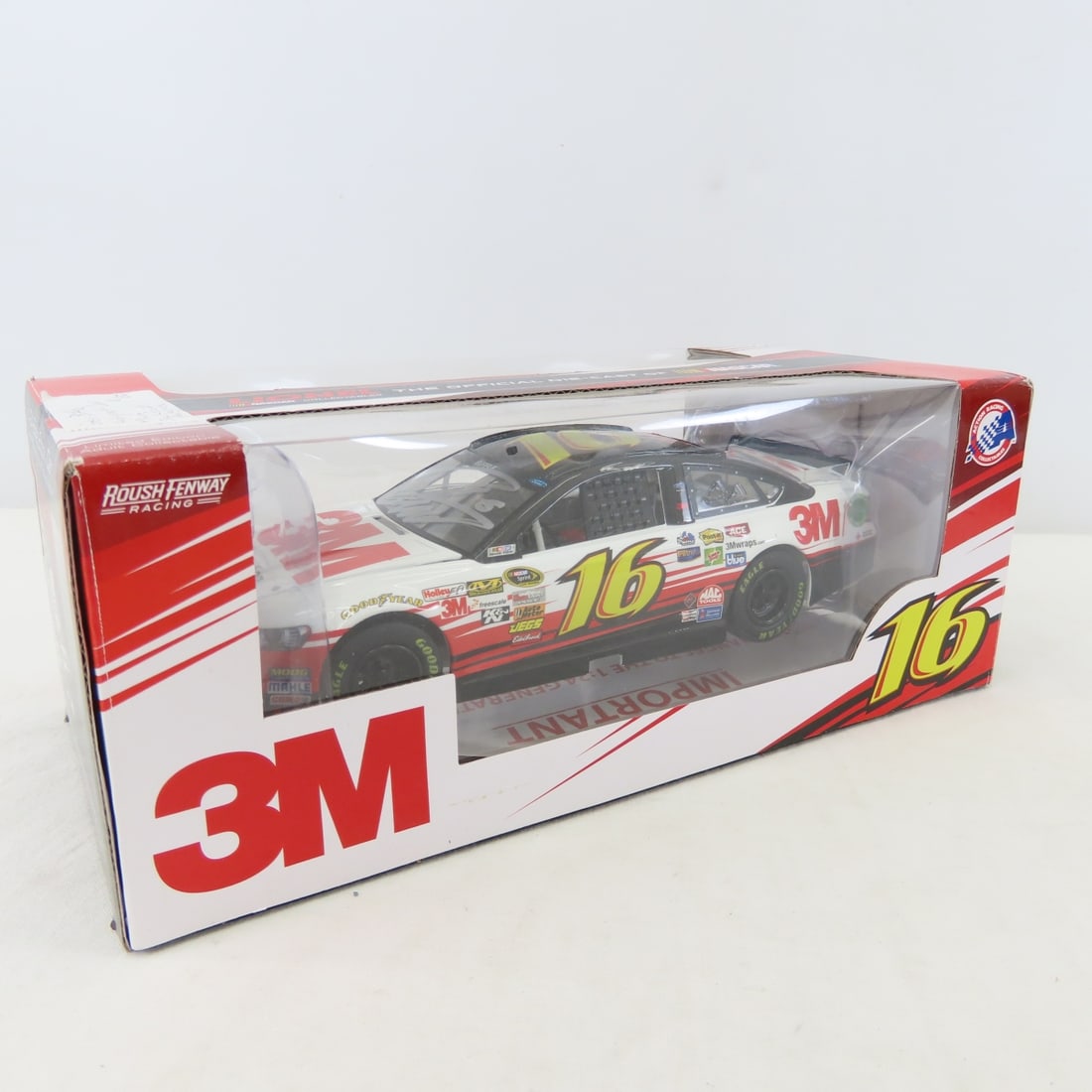 Autographed Greg Biffle 3M Car & Card & Jack Roush - 3