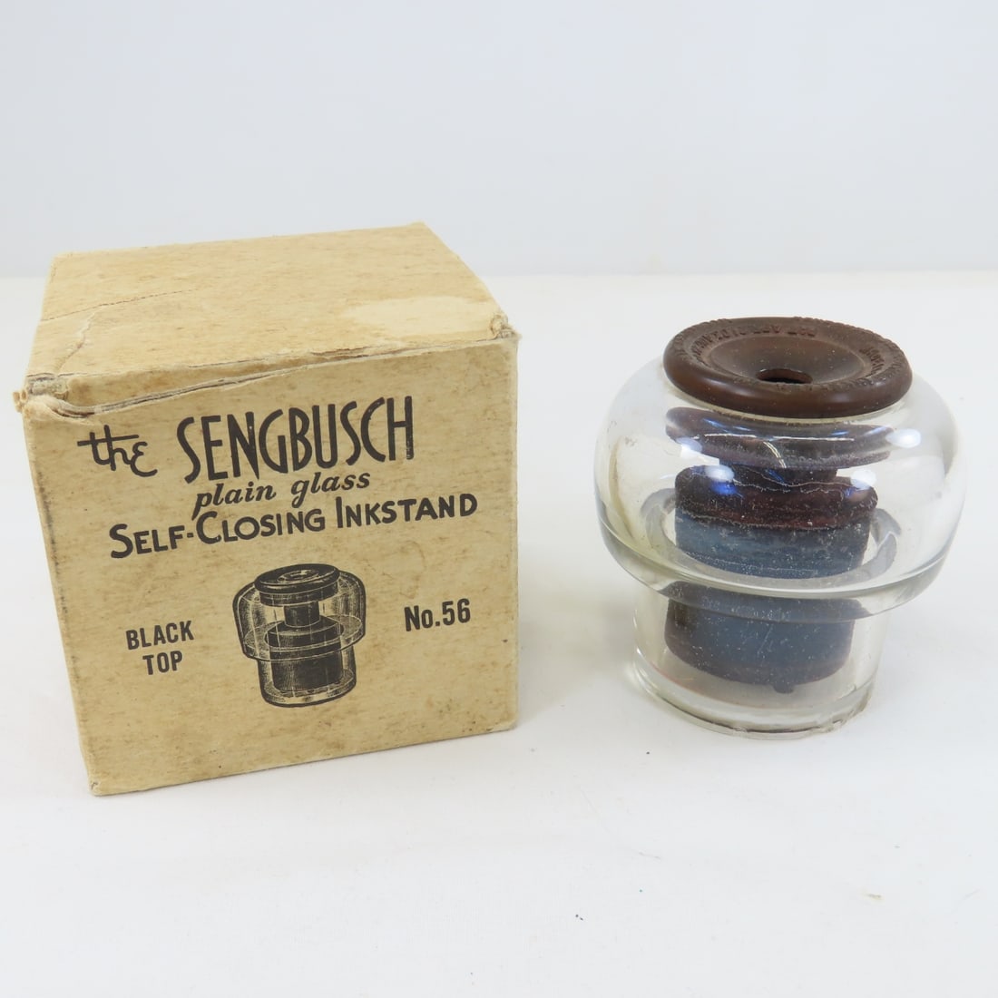2 Sengbusch No. 56 Self-Closing Inkwells - 15