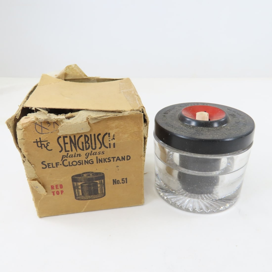3 Sengbusch No. 51 Self-Closing Inkwells - 10