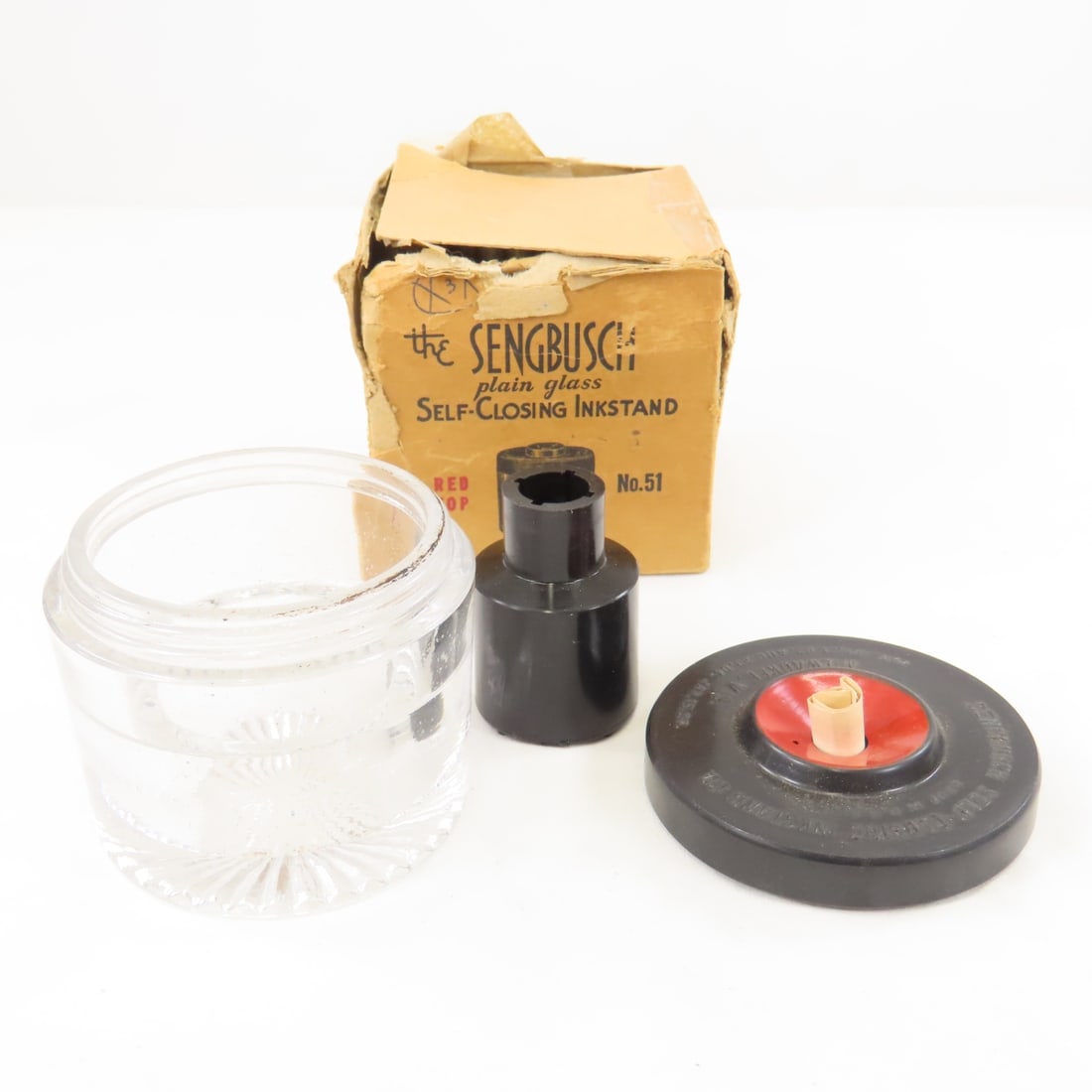 3 Sengbusch No. 51 Self-Closing Inkwells - 12