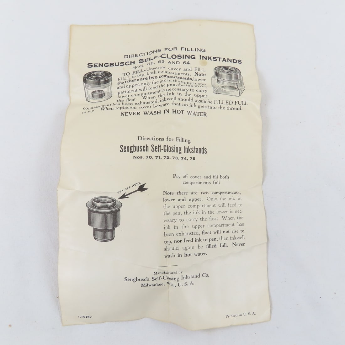3 Sengbusch No. 51 Self-Closing Inkwells - 14