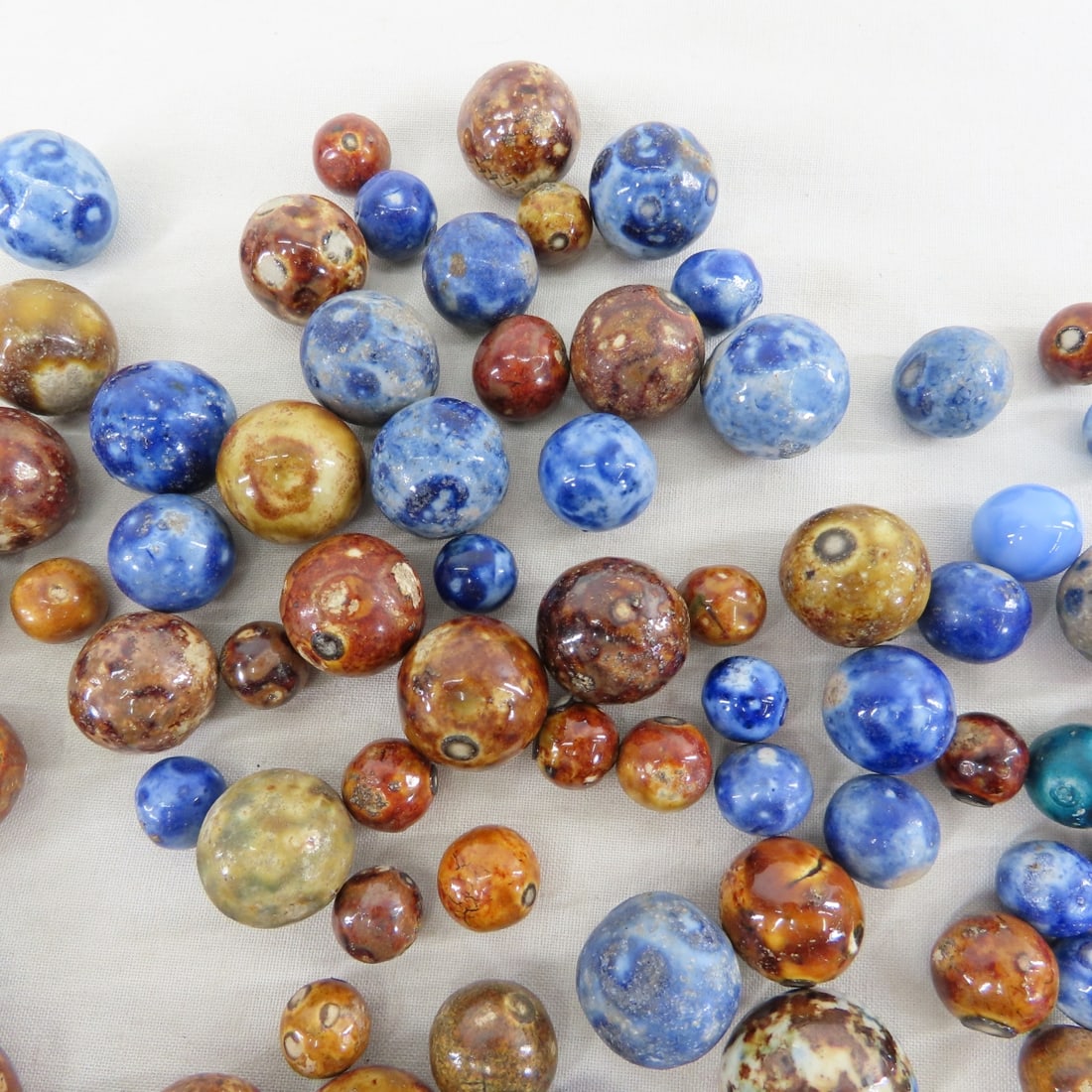 3 Pounds of Vintage Bennington Marbles - 3