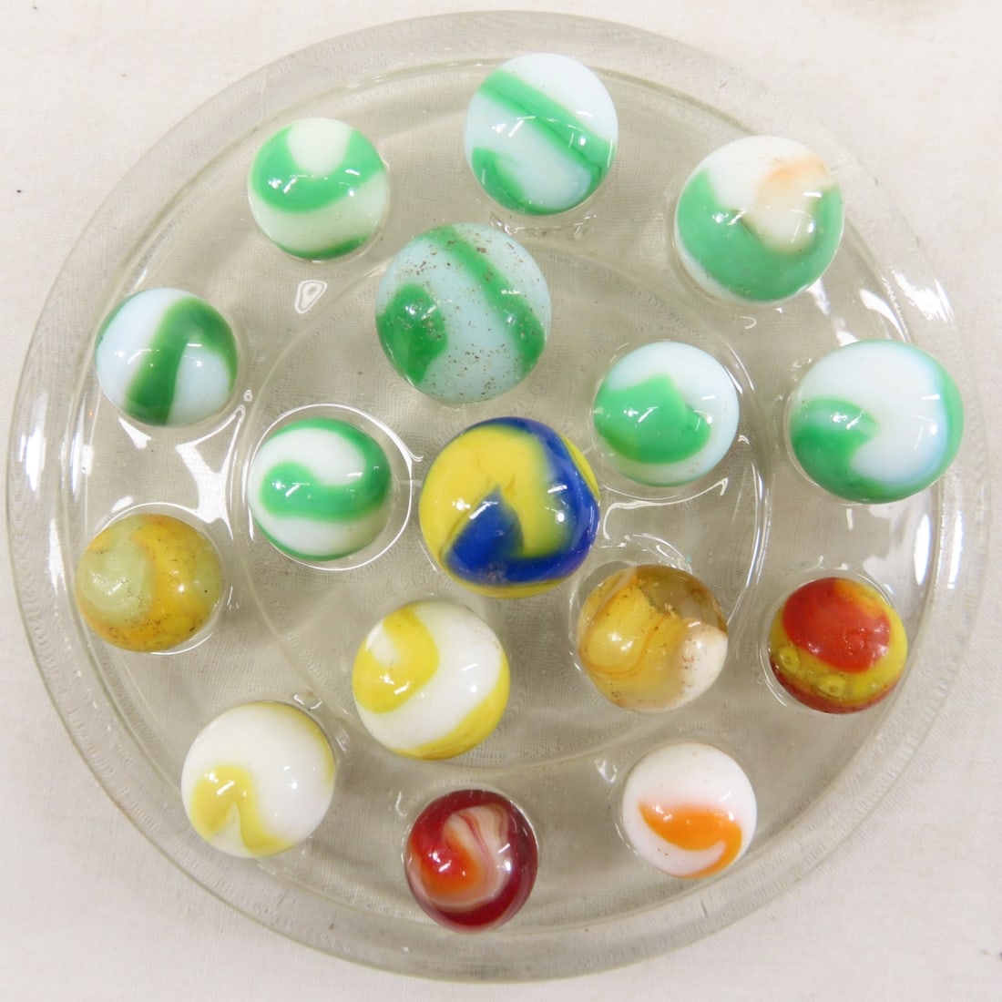 85+ Vintage Akro Agate Corkscrew Marbles - 12