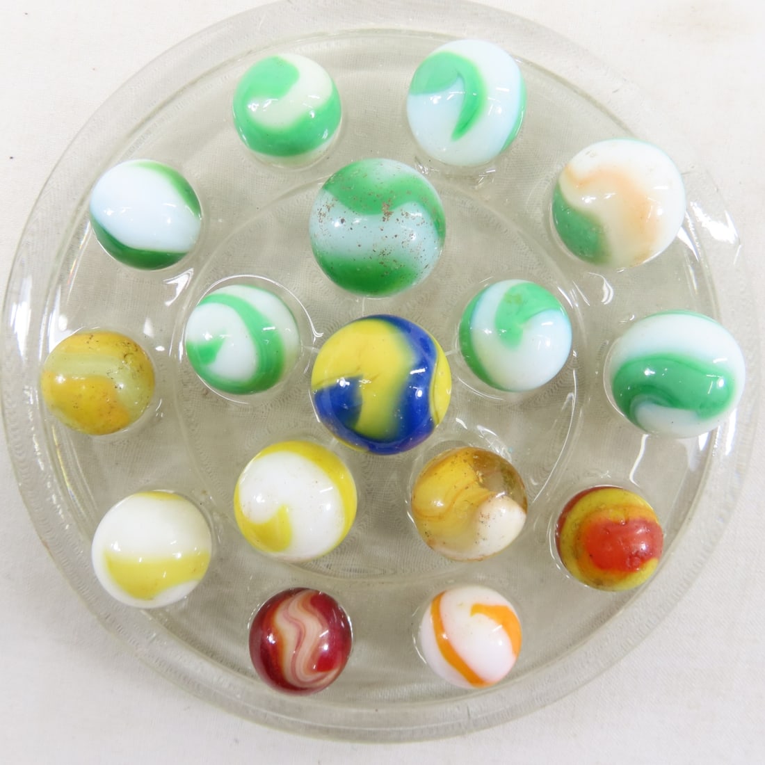 85+ Vintage Akro Agate Corkscrew Marbles - 13