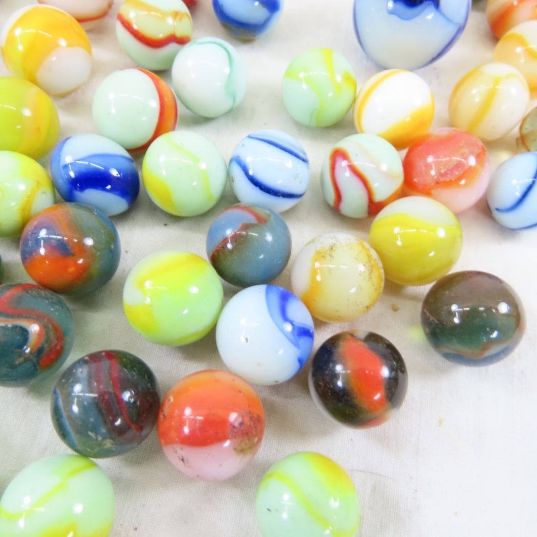Over 3 Pounds Vintage Peltier Marbles - 11