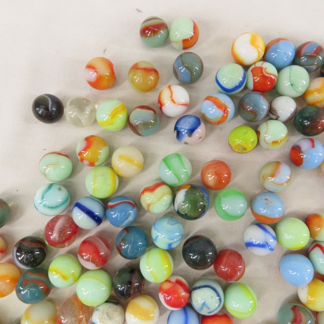 Over 3 Pounds Vintage Peltier Marbles - 12