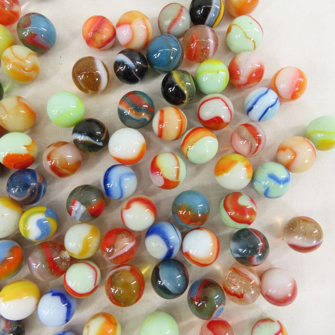 Over 3 Pounds Vintage Peltier Marbles - 15