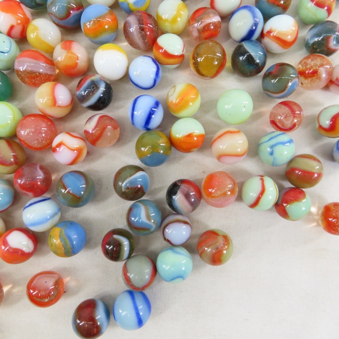 Over 3 Pounds Vintage Peltier Marbles - 16