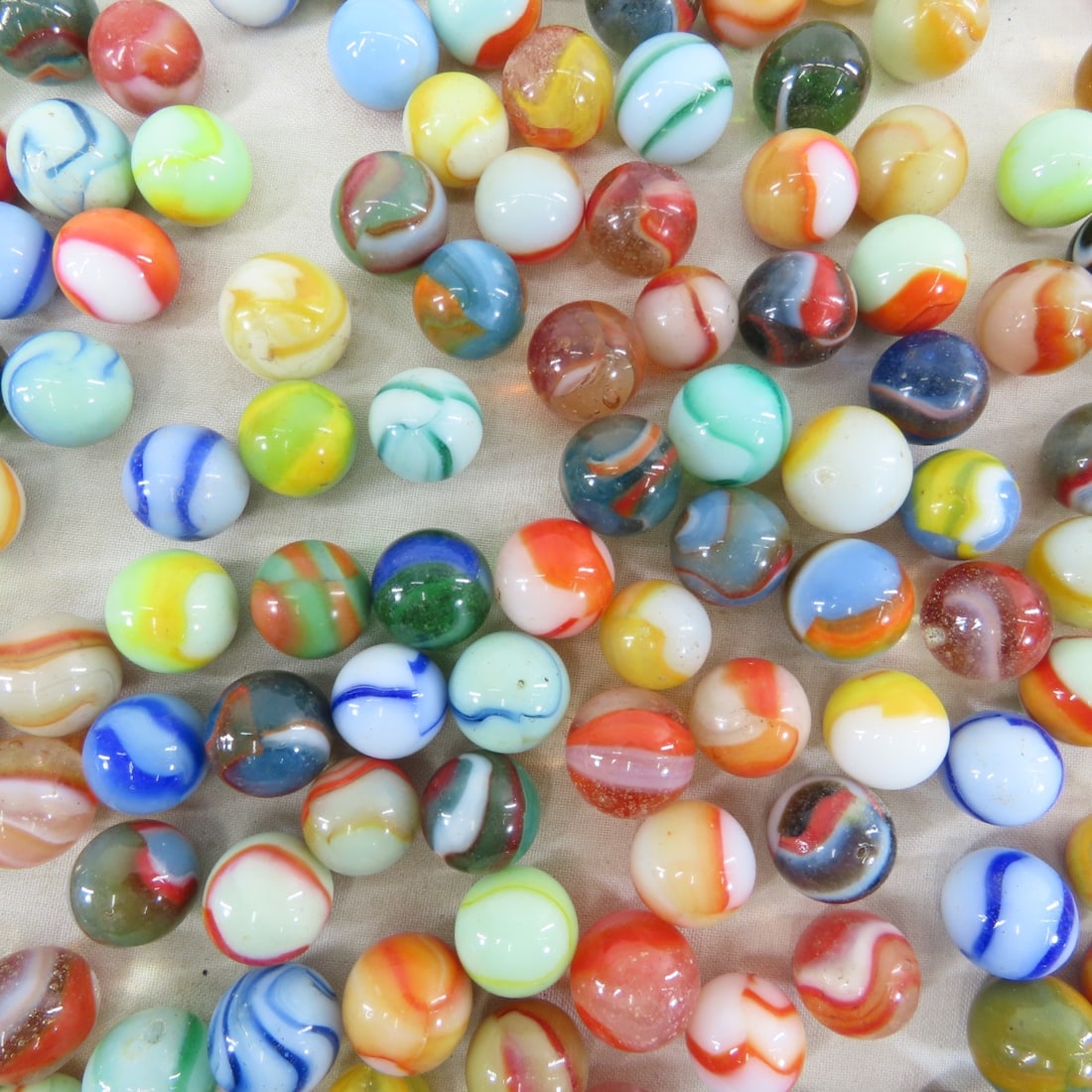 Over 3 Pounds Vintage Peltier Marbles - 19