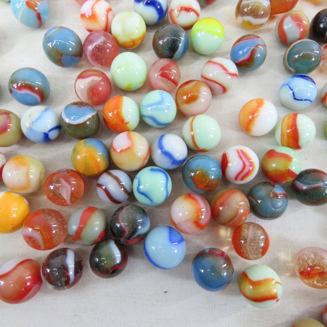 Over 3 Pounds Vintage Peltier Marbles - 7