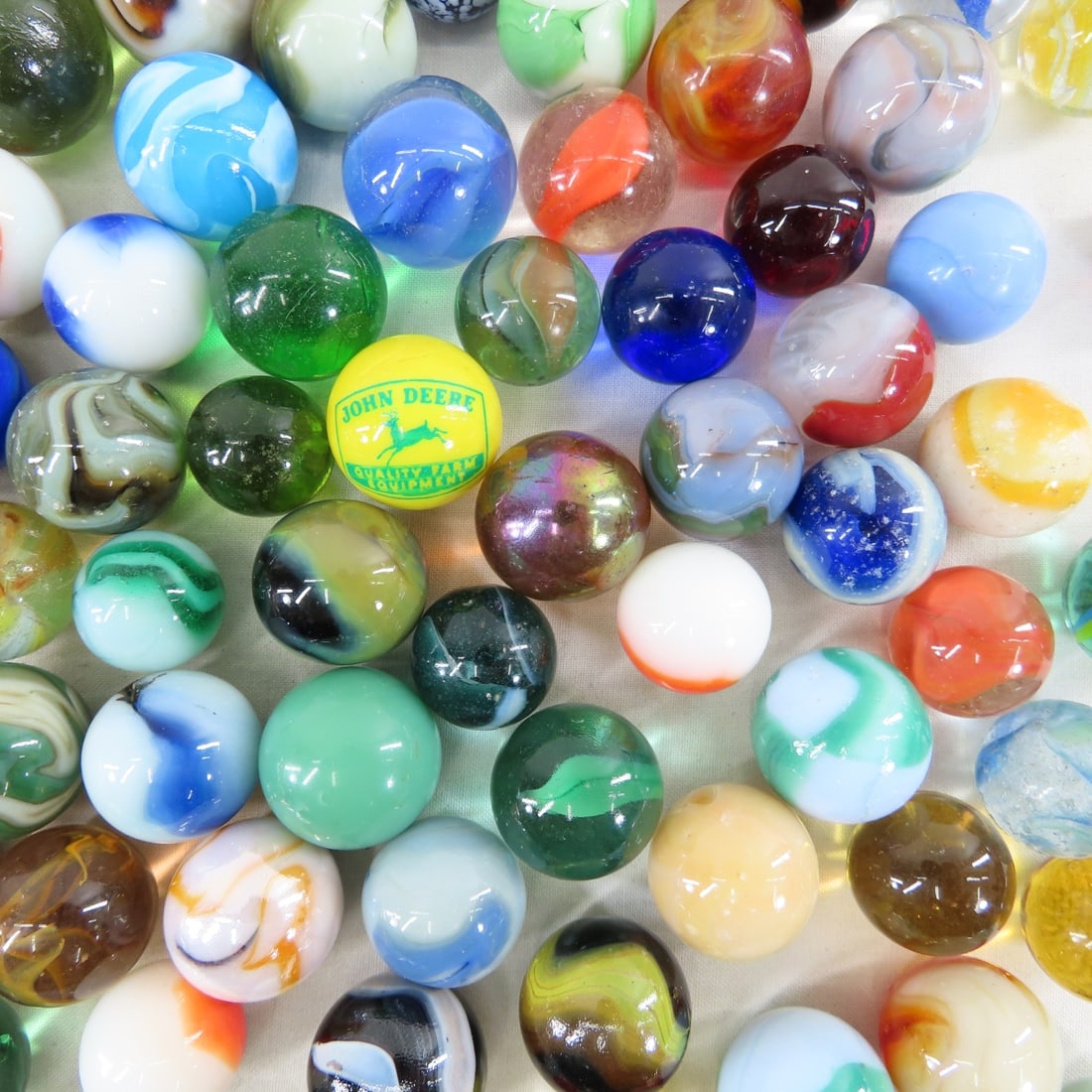 11 Pounds of Modern Machine Made Shooter Marbles - 15