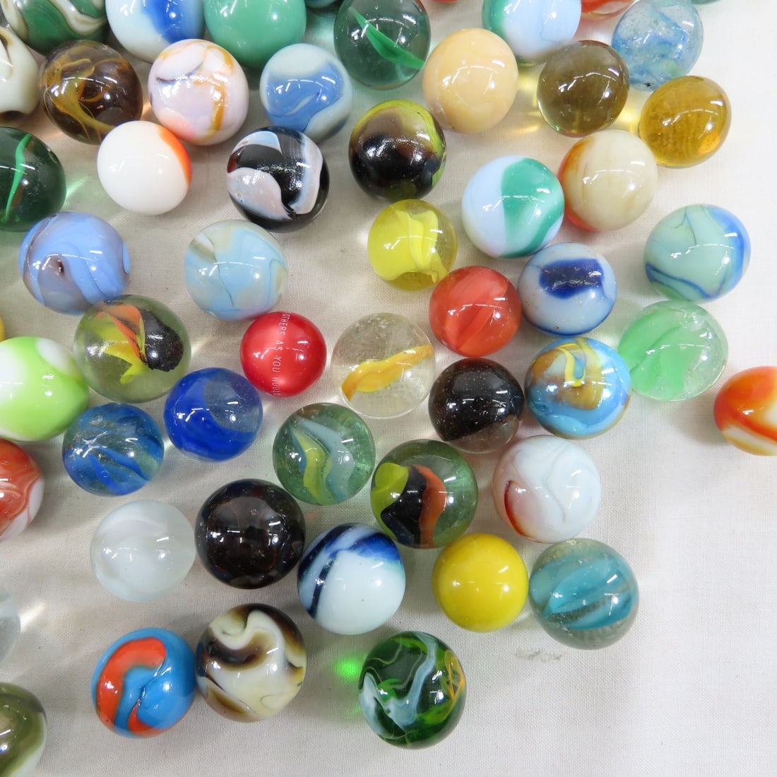 11 Pounds of Modern Machine Made Shooter Marbles - 16