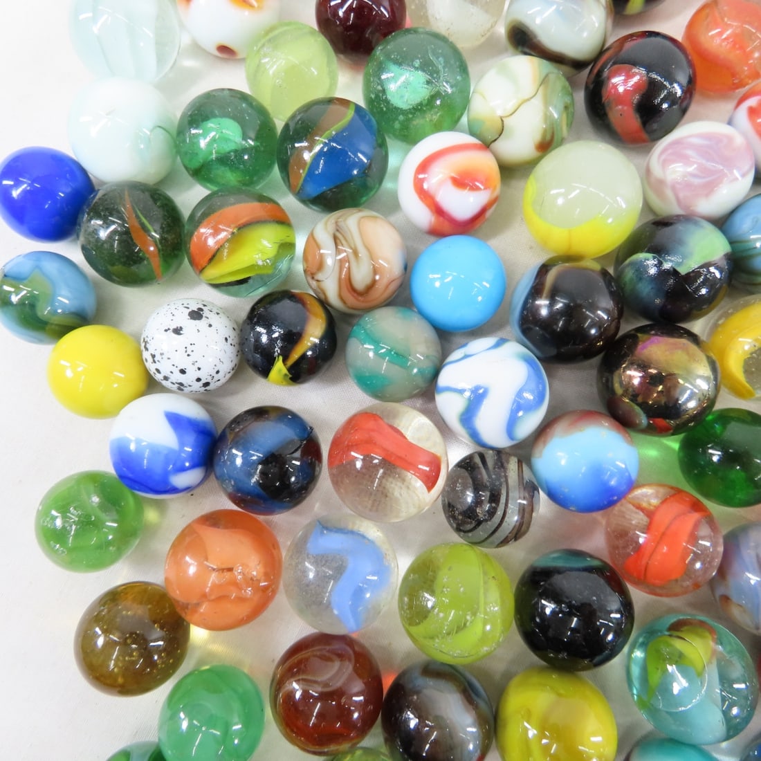 11 Pounds of Modern Machine Made Shooter Marbles - 18