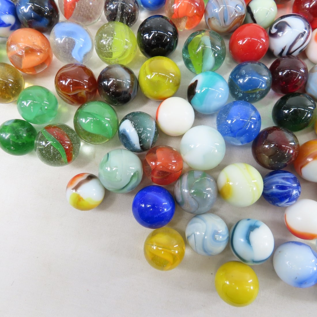 11 Pounds of Modern Machine Made Shooter Marbles - 19