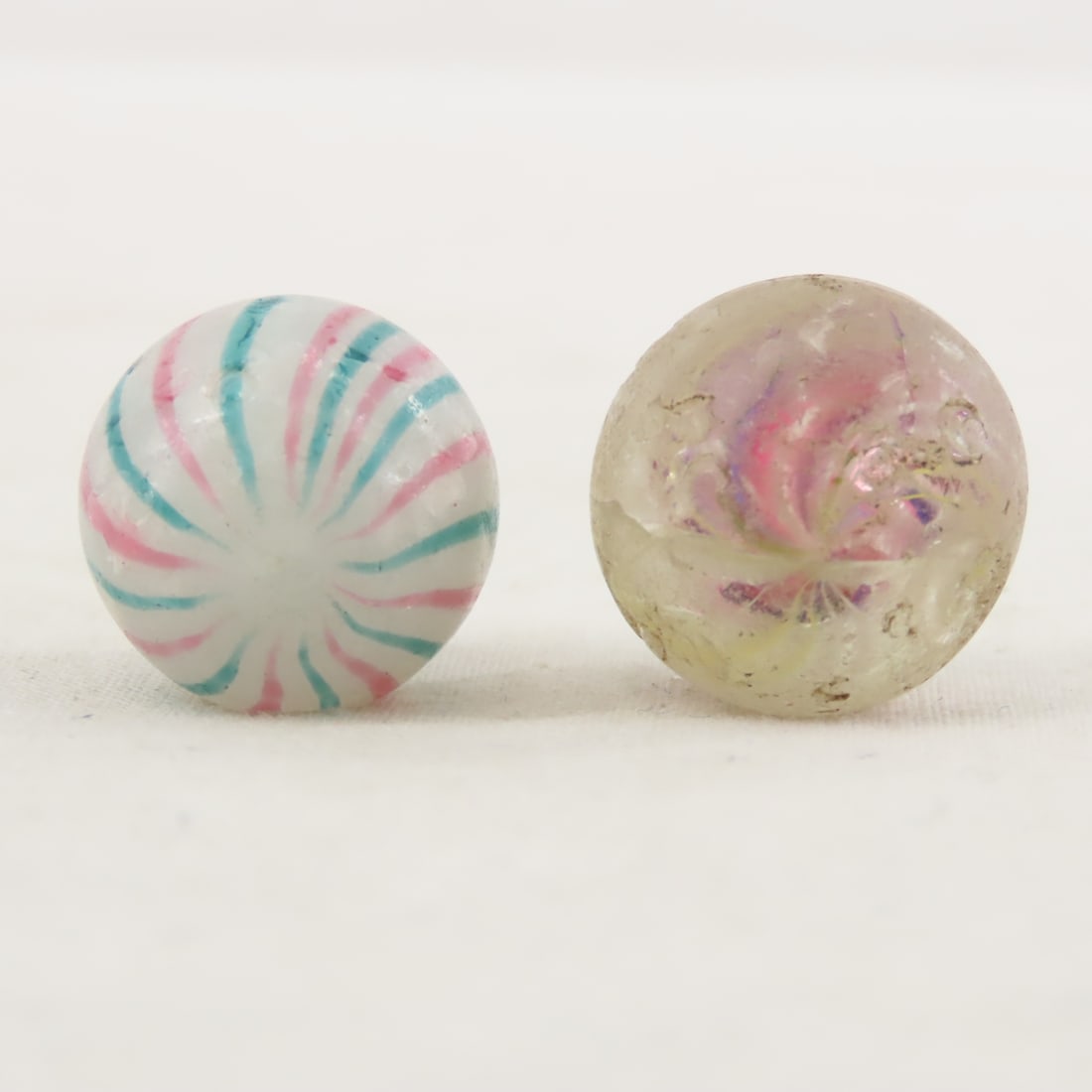 6 Antique Handmade Marbles in Rough Condition - 18