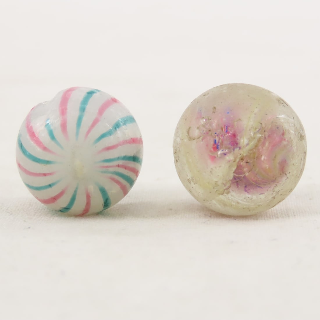 6 Antique Handmade Marbles in Rough Condition - 19