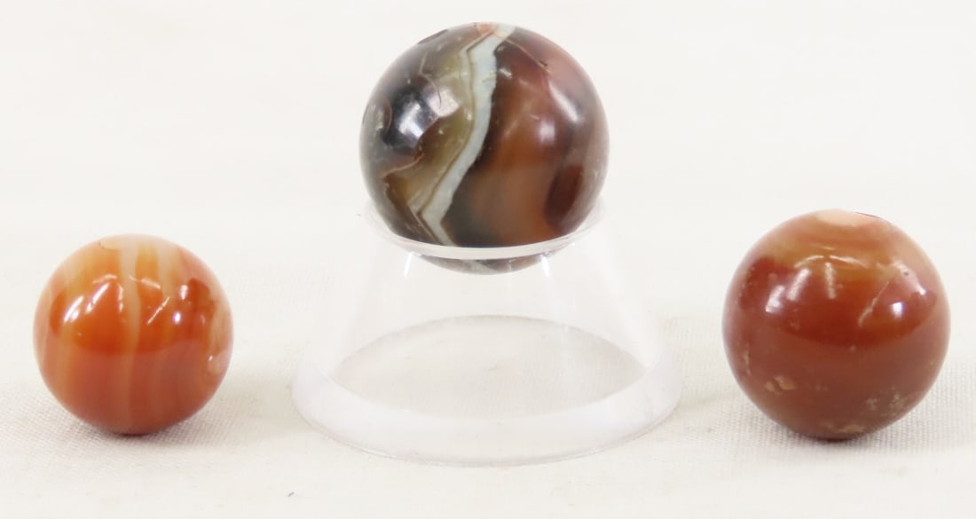 3 Hand Faceted Agate Marbles (1 of 19)
