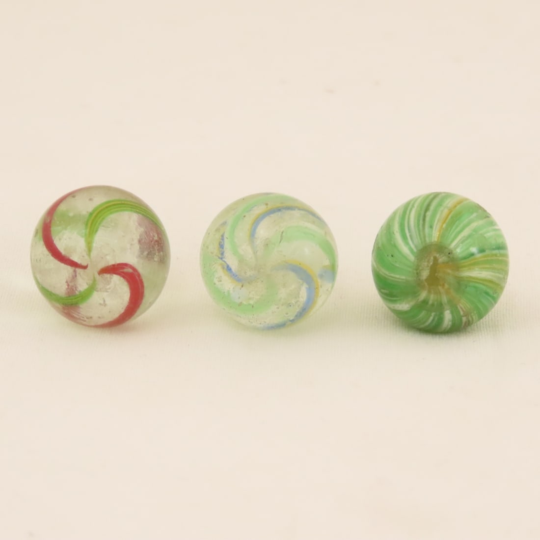 9 11/16" Handmade Swirl Marbles - 12