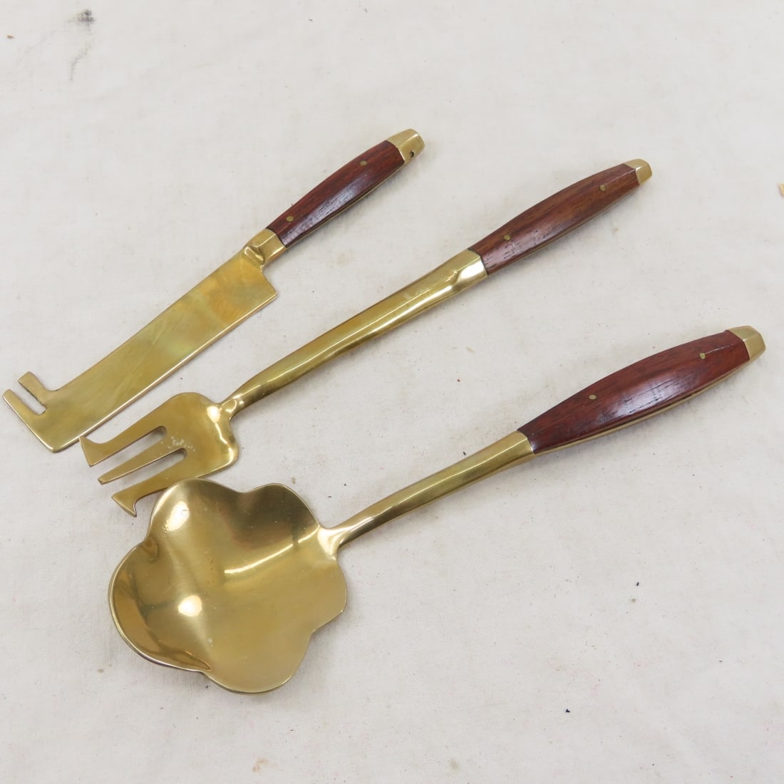 Bangkok Jewelry 144 pc Brass Flatware Set for 12 - 14