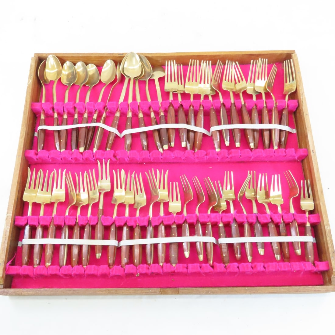 Bangkok Jewelry 144 pc Brass Flatware Set for 12 - 19