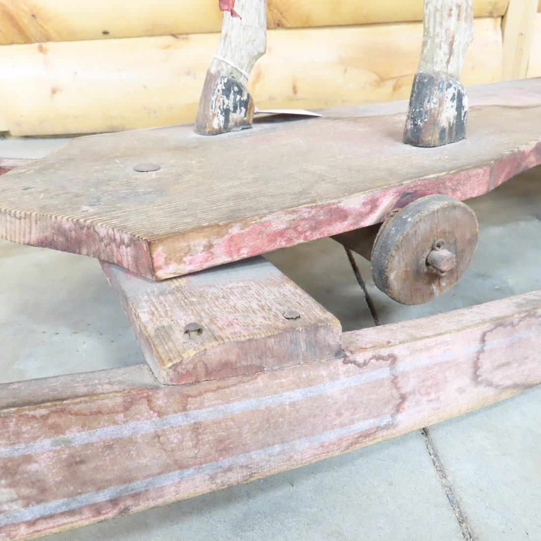 Antique Child's Wood & Paper Mache Rocking Horse - 13