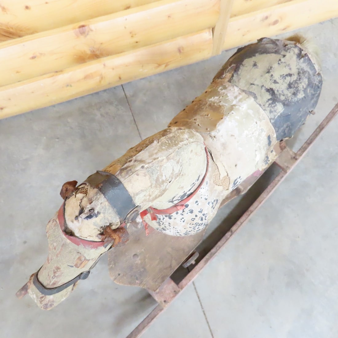 Antique Child's Wood & Paper Mache Rocking Horse - 14